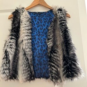 Faux fur vest - super cute.